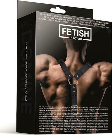 IntoYou Fabrio Light Chest Bondage Harness For Men Schwarz FI-454