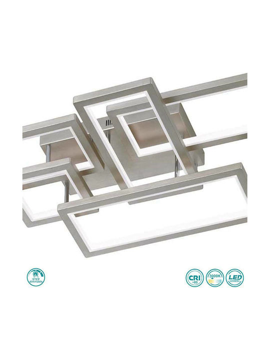 Wofi Viso Deckenleuchte 99cm Silber mit Integrierter LED