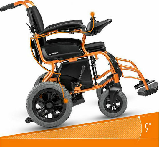 Alfa Care AC-74 D130HL Electric Wheelchair Folding with Simple Back 41cm 10-510-001 Orange