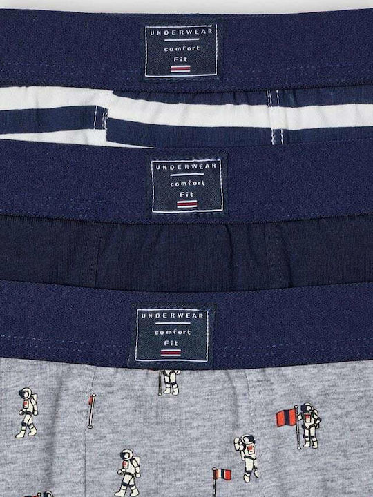 Mayoral Space Kids' Set with Boxers Navy Blue 3pcs