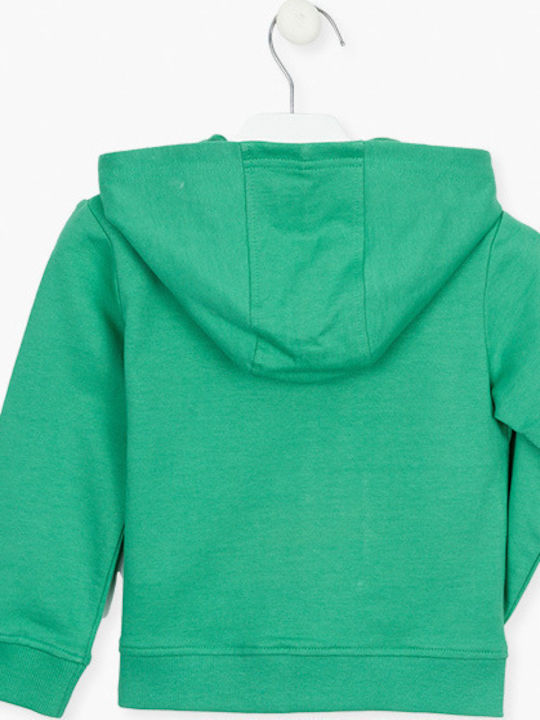 Losan Kids Cardigan Sweatshirts Hooded Green