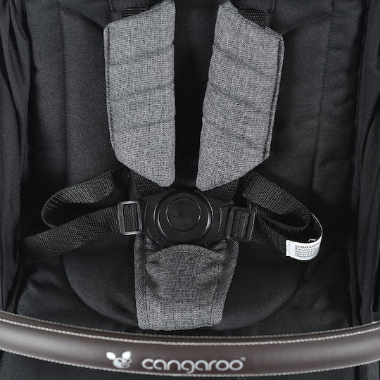 Cangaroo Easy Fold Baby Stroller Suitable for Newborn Black 8.2kg