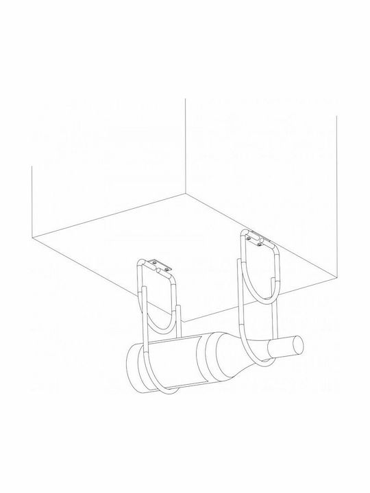 Emuca Монтиран на стена Μπουκαλοθήκη Метал Сребрист 12.5x8x15εκ.