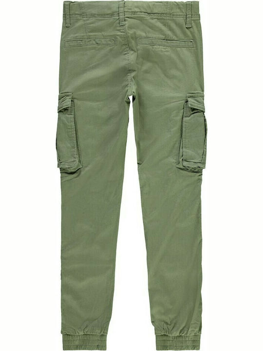 Kids' Cargo Fabric Pants Deep Lichen Green
