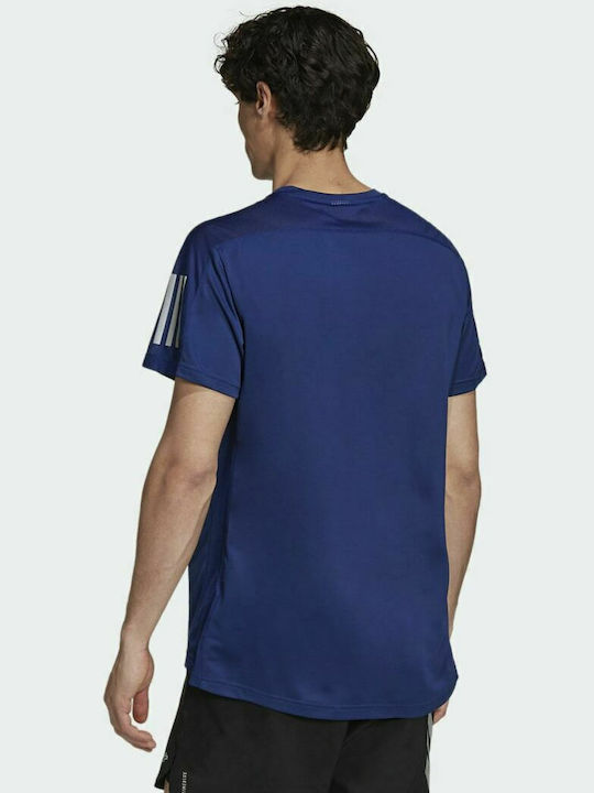 Adidas Own the Run Αθλητικό Ανδρικό T-shirt Victory Blue με Λογότυπο