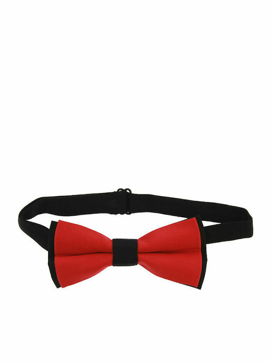 JFashion Handmade Cloth Bow Tie Red / Black JFashion Handmade Cloth Bow Tie Red / Black