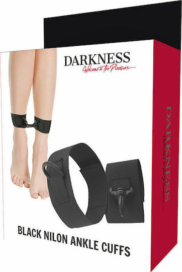 Darkness Beginners Nylon Ankle Cuffs Handcuffs in Black Color