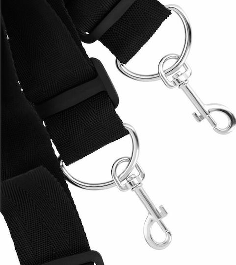 Darkness Interlace Over & Under Bed Restraint Set Σετ για Δέσιμο στο Κρεβάτι σε Μαύρο Χρώμα