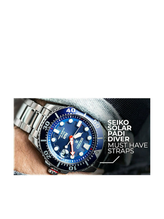 Seiko Prospex Padi Men's Watch 43.5mm Solar with Silver Metal Bracelet