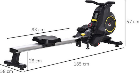 HomCom Rowing Machine with Magnetic Braking System Maximum Weight Limit 120kg