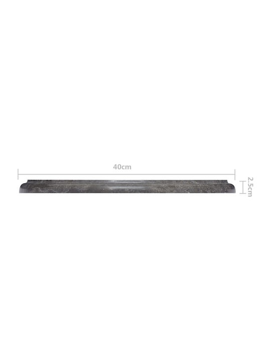 vidaXL Кръгла Повърхност на масата от Мрамор Черно 40x40x2.5см 149190 1бр