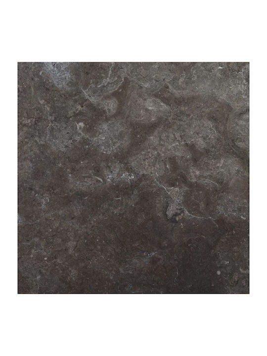 vidaXL Кръгла Повърхност на масата от Мрамор Черно 40x40x2.5см 149190 1бр