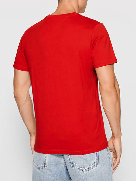 Tommy Hilfiger Ανδρικό T-shirt Κόκκινο Μονόχρωμο