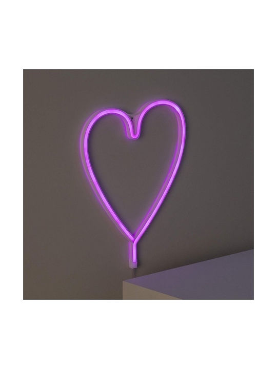 Ledkia Lustră Decorativă Inima Neon Roz