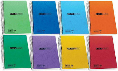 Skag Spiral Notebook Ruled B5 4 Subjects Basic 1pcs (Μiscellaneous Designs/Colors)