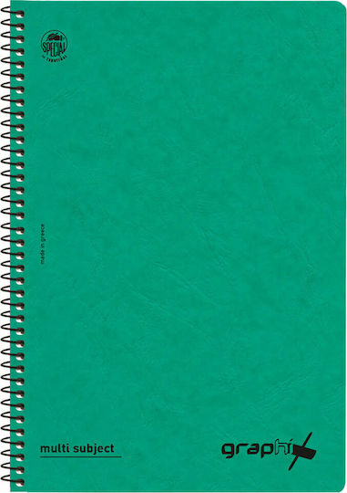 Typotrust Spiral Notebooks Ruled A4 60 Sheets 2 Subjects Graphix 4542-18 12pcs (Μiscellaneous colours)