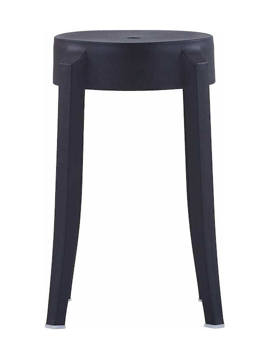 Stool For Kitchen Plastic Black 4pcs 36x36x46.5cm