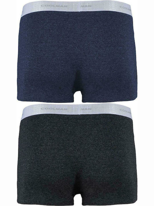 Uomo R6176 Herren Boxershorts Grey / Blue 2Packung