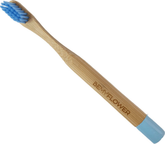BeMyFlower Kids Bamboo Kinderzahnbürste Blau
