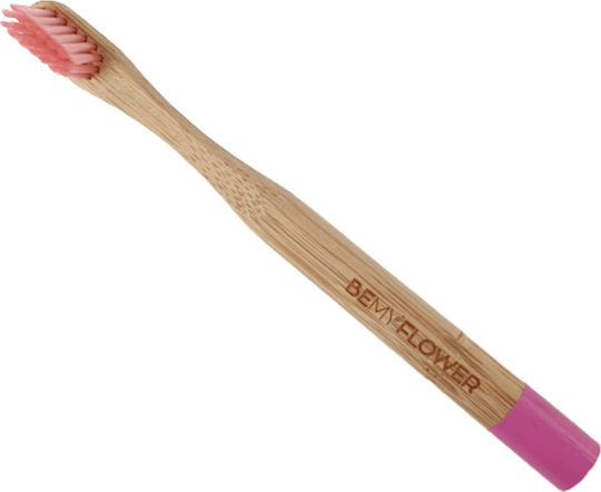 BeMyFlower Kids Bamboo Παιδική Οδοντόβουρτσα Ροζ