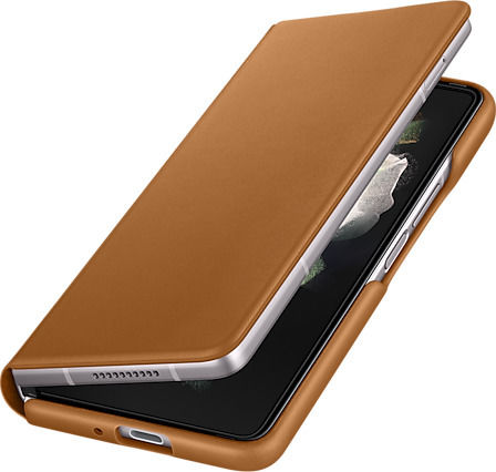 Samsung Leather Cover Buchen Sie Leder Camel (Galaxy Z Fold 3)
