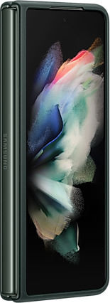 Samsung Leather Cover Umschlag Rückseite Leder Grün (Galaxy Z Fold 3)