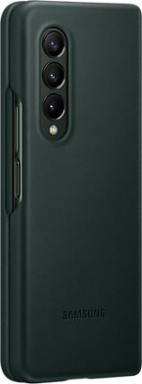 Samsung Leather Cover Umschlag Rückseite Leder Grün (Galaxy Z Fold 3)