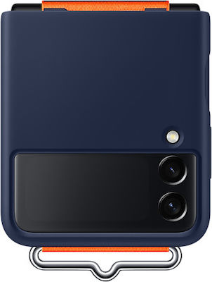 Samsung Silicone Cover with Strap Silicone Back Cover Navy Blue (Galaxy Z Flip3 5G)