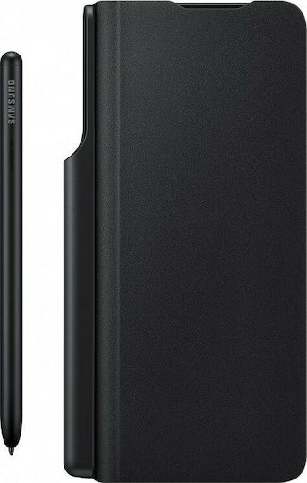 Samsung Книга Кожа Черен (Galaxy Z Fold 3)