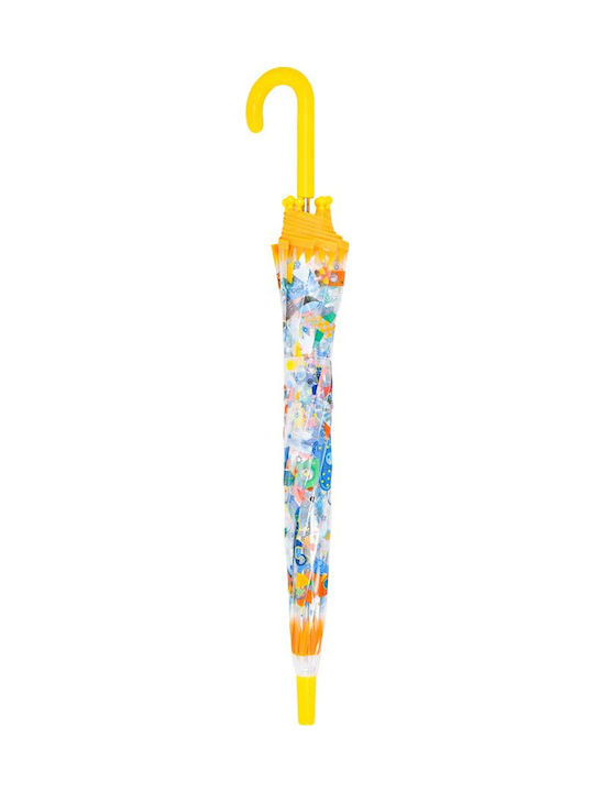 Djeco Kids Curved Handle Umbrella with Space Designs with Diameter 70cm Multicolour