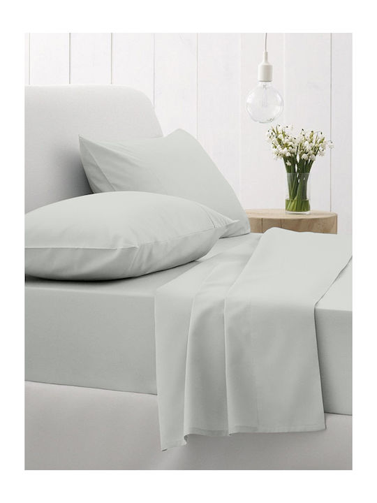 Sunshine Παπλωματοθήκη Βαμβακερή Διπλή 200x250 Cotton Feelings 106 Light Grey