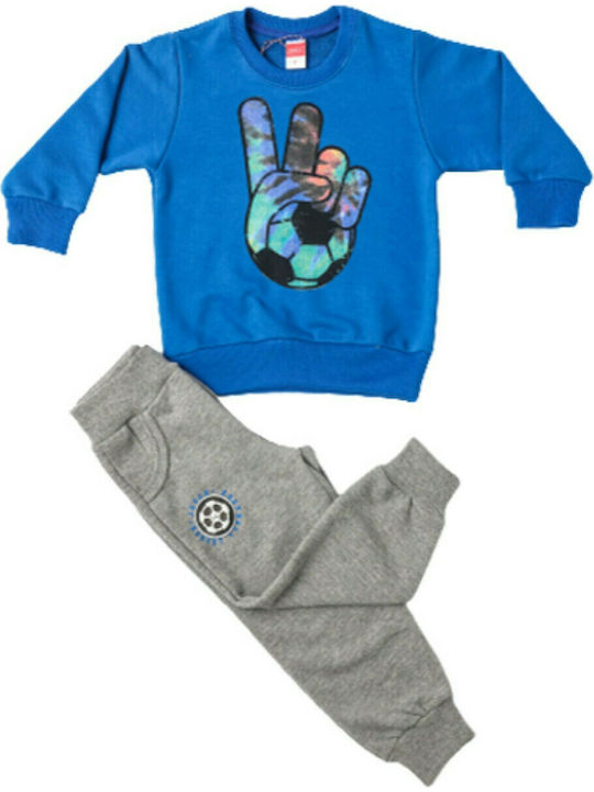 Joyce Kids Sweatpants Set Blue 2pcs