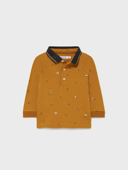 Mayoral Kids Polo Long Sleeve Yellow