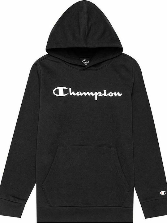 Kids Sweatshirt with Hood and Pockets Black