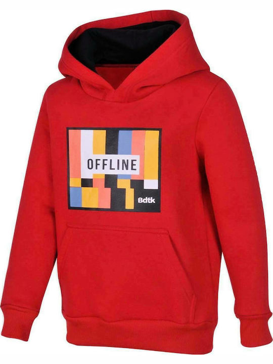 Kids Sweatshirt with Hood and Pockets Red