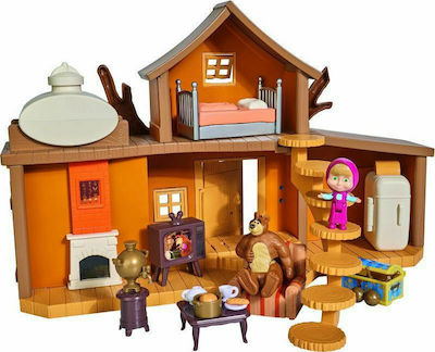 Simba Miniature Toy Masha & the Bear Σετ-Big Bear House for 3+ Years