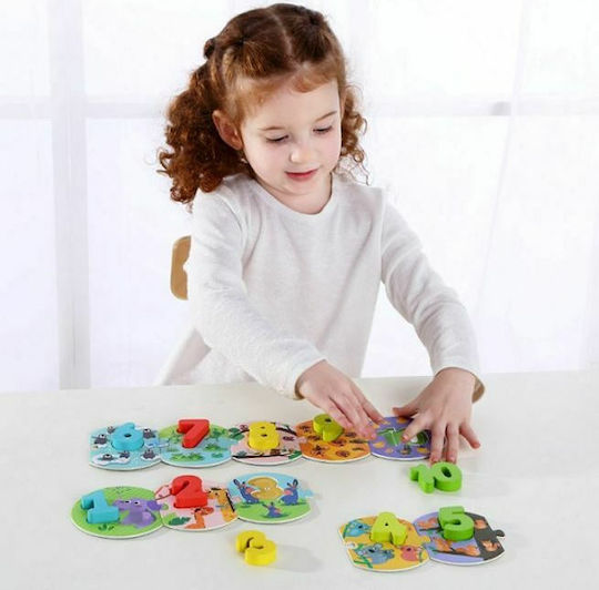 Ξύλινο Παιδικό Puzzle Σφηνώματα Αριθμοί 20pcs Tooky Toys