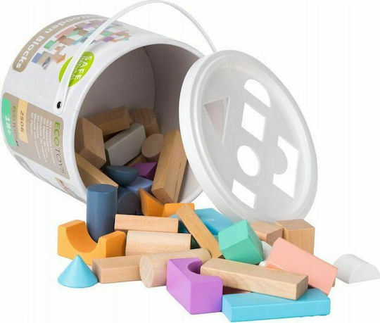 Ecotoys Blocks Set Wooden for 1.5+ Years 100pcs