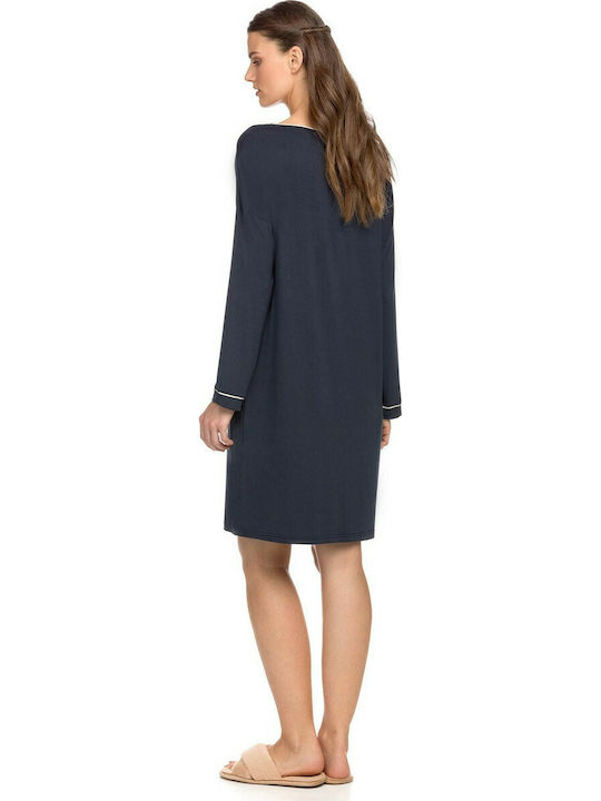 Vamp Winter Women's Nightdress Navy Blue