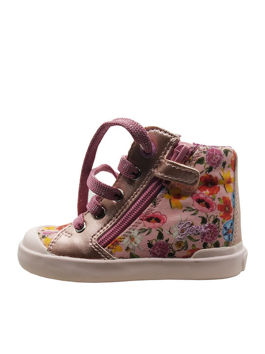 Geox Kinder-Sneaker Hoch Anatomisch Rosa