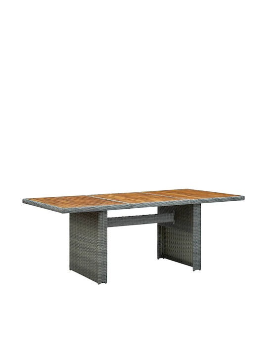 Set Sala De Mese Exterior 9 Piese Gri Deschis Cu Perne