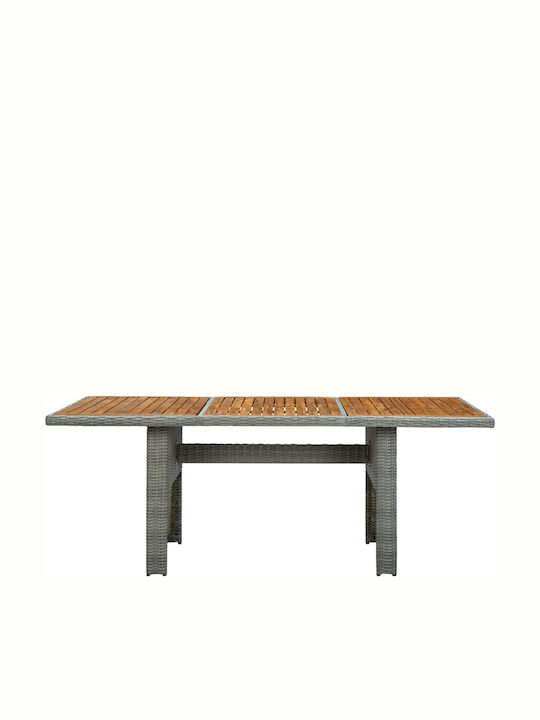Set Sala De Mese Exterior 9 Piese Gri Deschis Cu Perne