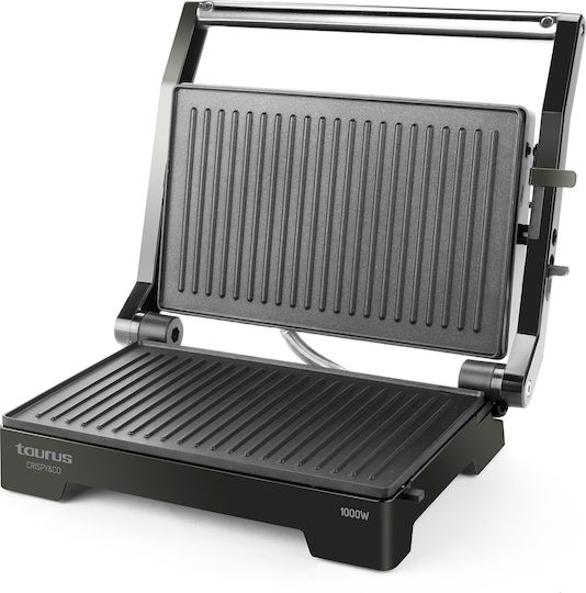 Taurus Crispy & Co Τοστιέρα για 2 Τοστ 1000W Μαύρη