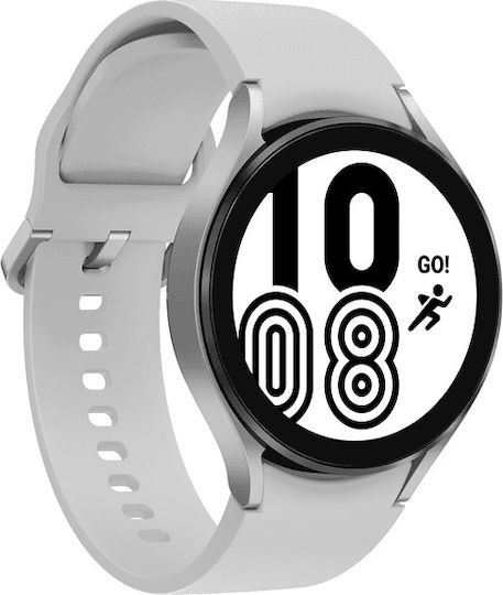 Samsung Galaxy Watch4 Aluminium 44mm Waterproof with Heart Rate Monitor (Silver)