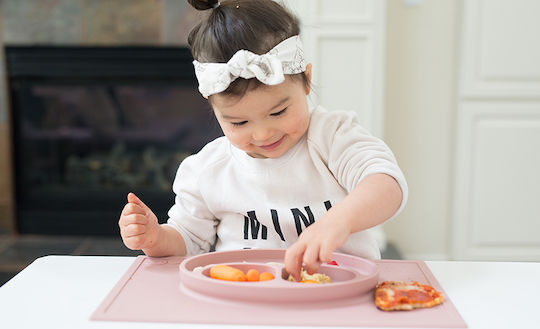 Ezpz Happy Mini Square Green Silicone Baby Weaning Tray for 24+ Months
