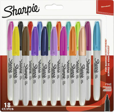 Sharpie Permanent Permanent Markers Multicolour 18pcs