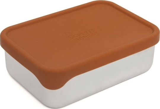 Petit Monkey Παιδικό Δοχείο Φαγητού από Σιλικόνη 1.4lt Καφέ 17 x 13 x 6.5εκ.