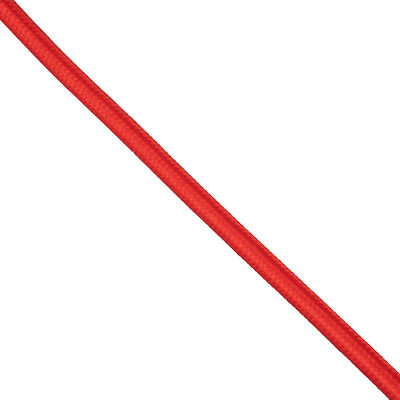 GloboStar Stoffkabel 2x0.75mm² in Rot Farbe 77602