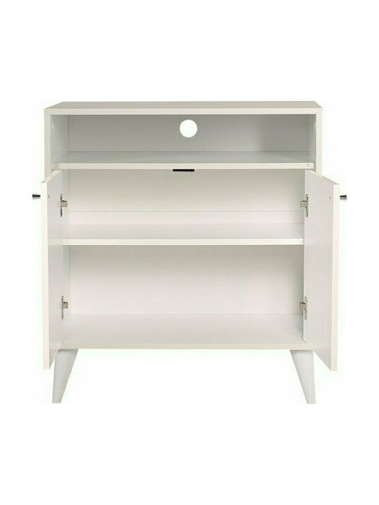 TV Stand Wooden London White L73xW42xH79cm