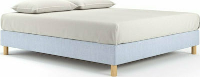 Grand Base Bed Base Semi-Double made of Wood Beige 120x190cm.